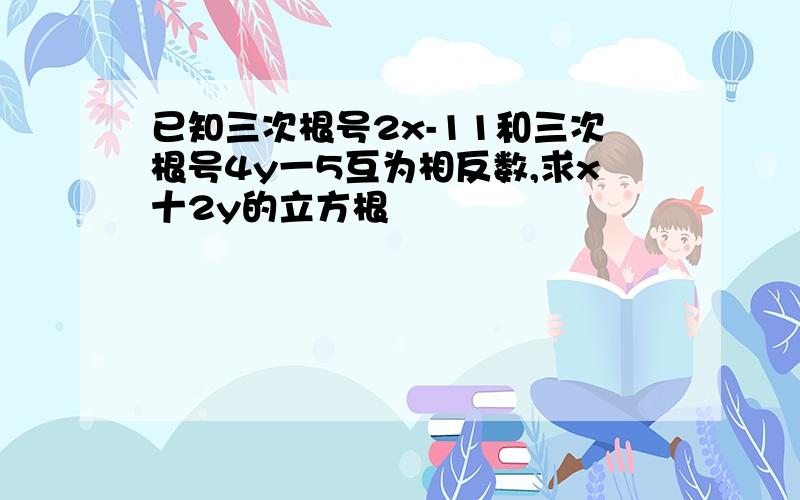 已知三次根号2x-11和三次根号4y一5互为相反数,求x十2y的立方根