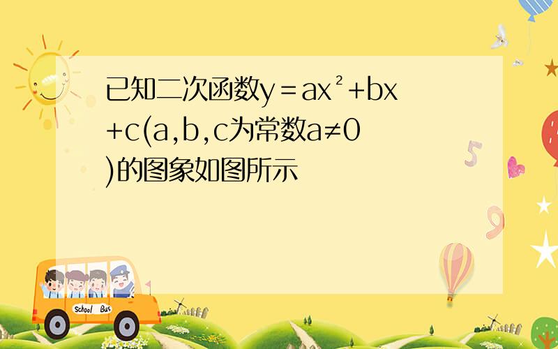 已知二次函数y＝ax²+bx+c(a,b,c为常数a≠0)的图象如图所示