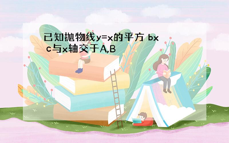 已知抛物线y=x的平方 bx c与x轴交于A,B