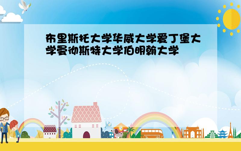 布里斯托大学华威大学爱丁堡大学曼彻斯特大学伯明翰大学