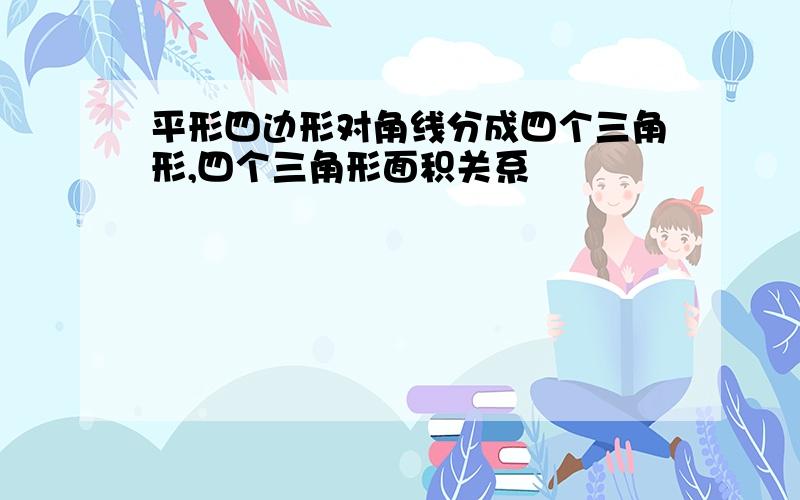 平形四边形对角线分成四个三角形,四个三角形面积关系