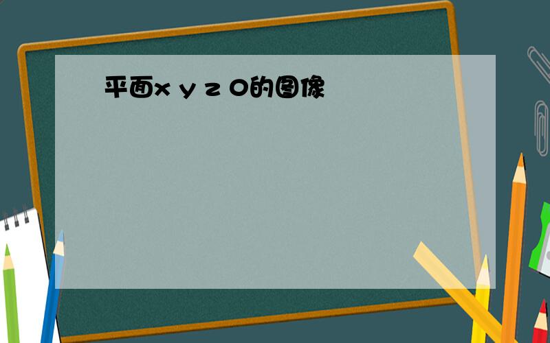 平面x y z 0的图像