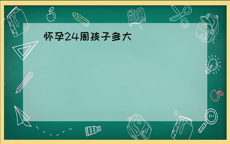 怀孕24周孩子多大