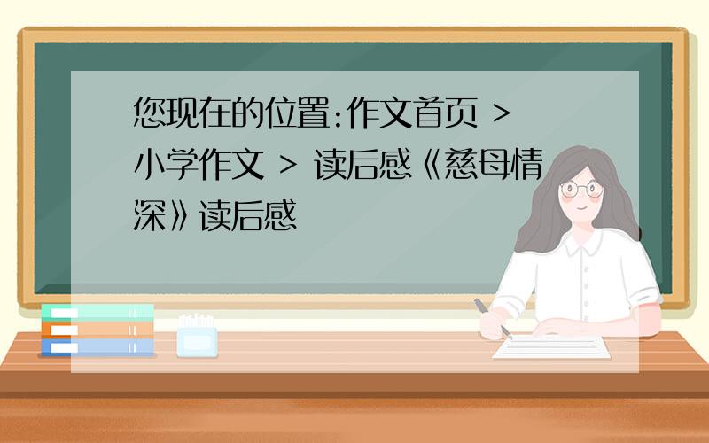 您现在的位置:作文首页 > 小学作文 > 读后感《慈母情深》读后感