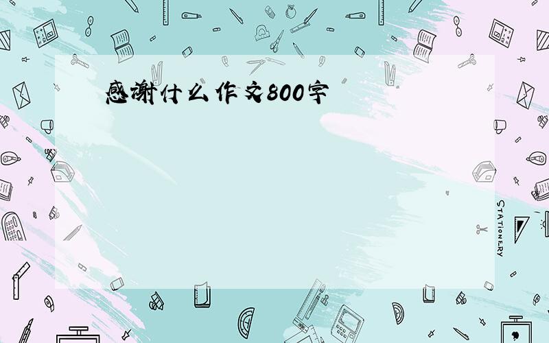 感谢什么作文800字