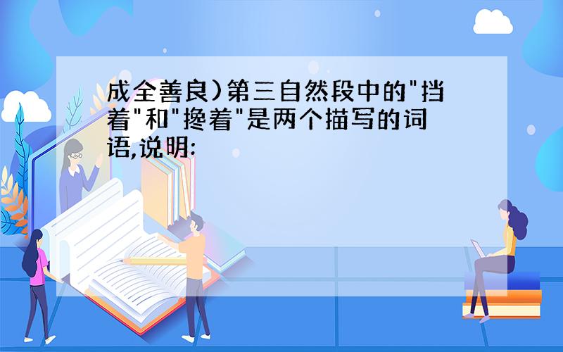 成全善良)第三自然段中的"挡着"和"搀着"是两个描写的词语,说明: