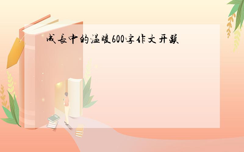 成长中的温暖600字作文开头