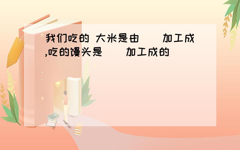 我们吃的 大米是由()加工成,吃的馒头是()加工成的