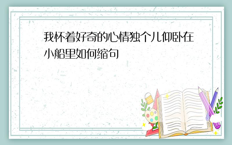 我怀着好奇的心情独个儿仰卧在小船里如何缩句