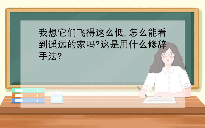 我想它们飞得这么低,怎么能看到遥远的家吗?这是用什么修辞手法?