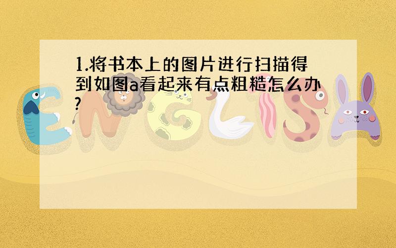 1.将书本上的图片进行扫描得到如图a看起来有点粗糙怎么办?