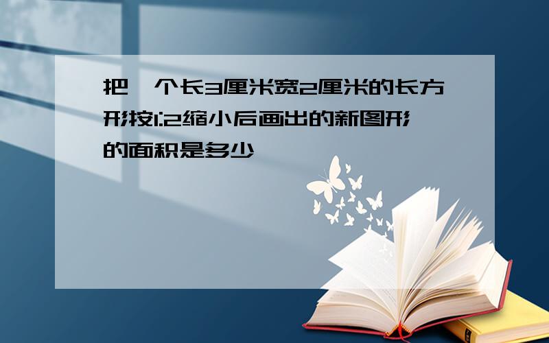 把一个长3厘米宽2厘米的长方形按1:2缩小后画出的新图形的面积是多少