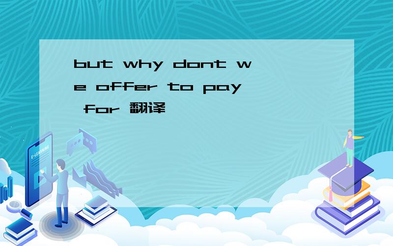 but why dont we offer to pay for 翻译