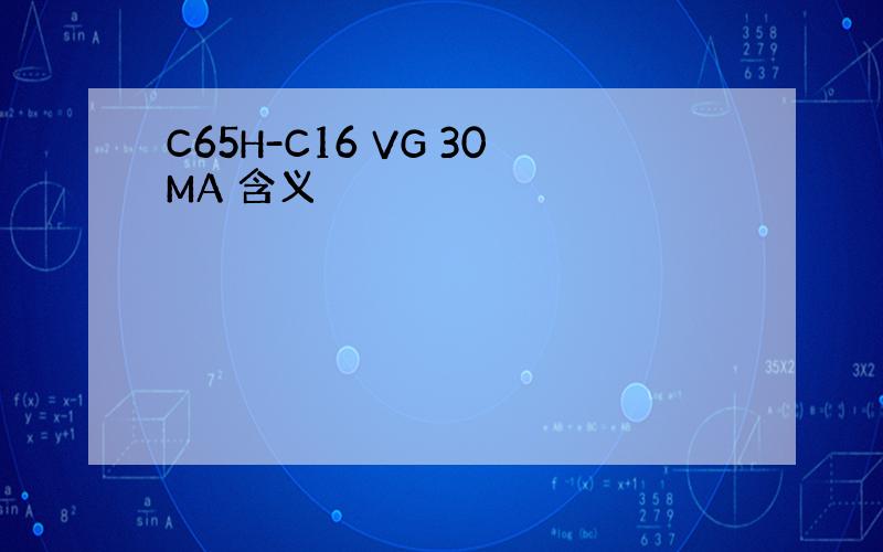 C65H-C16 VG 30MA 含义