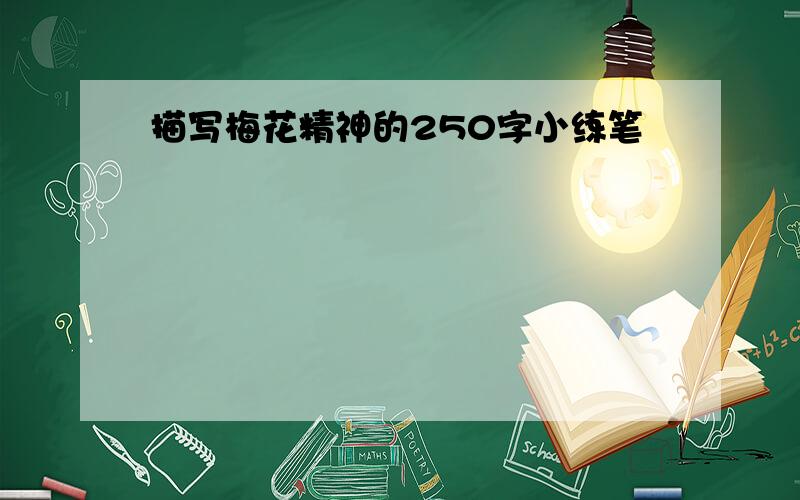 描写梅花精神的250字小练笔