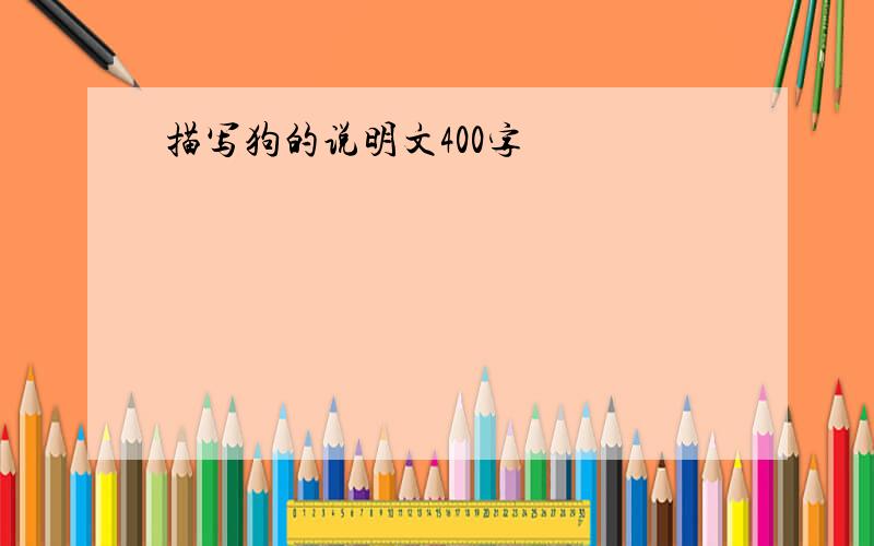 描写狗的说明文400字