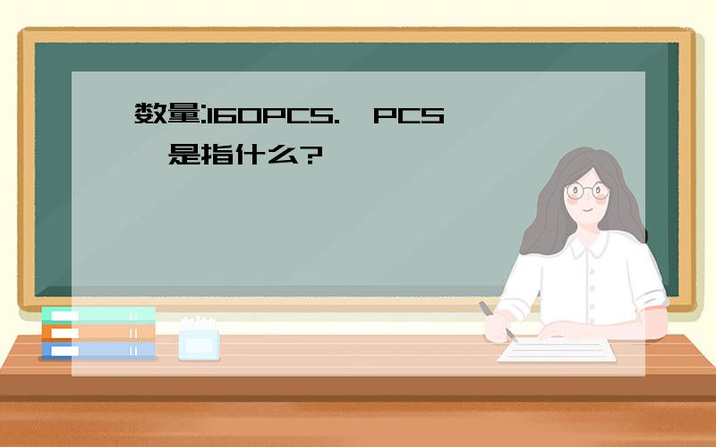 数量:160PCS."PCS"是指什么?