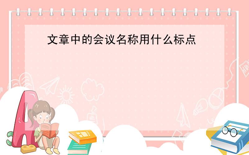 文章中的会议名称用什么标点