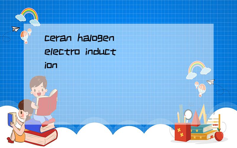 ceran halogen electro induction