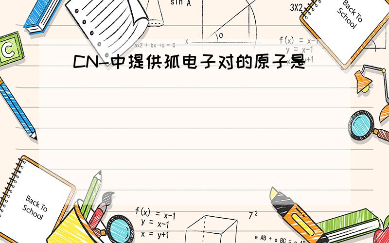 CN-中提供孤电子对的原子是