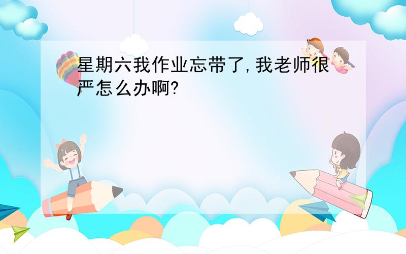 星期六我作业忘带了,我老师很严怎么办啊?