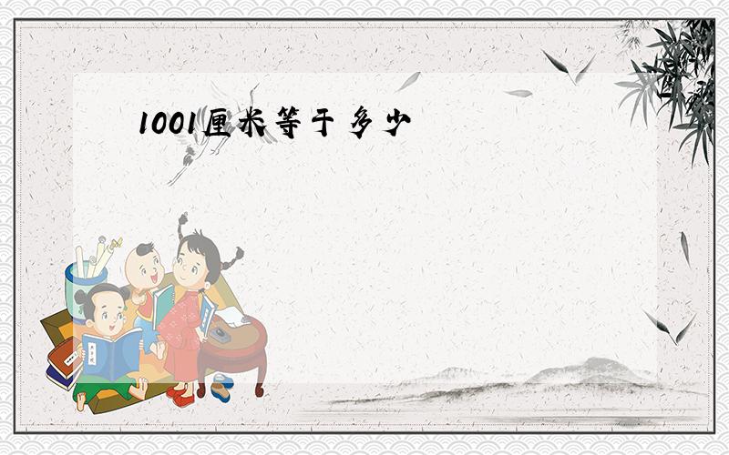 1001厘米等于多少