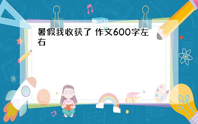 暑假我收获了 作文600字左右