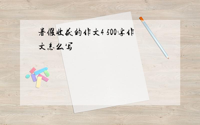 暑假收获的作文4 500字作文怎么写