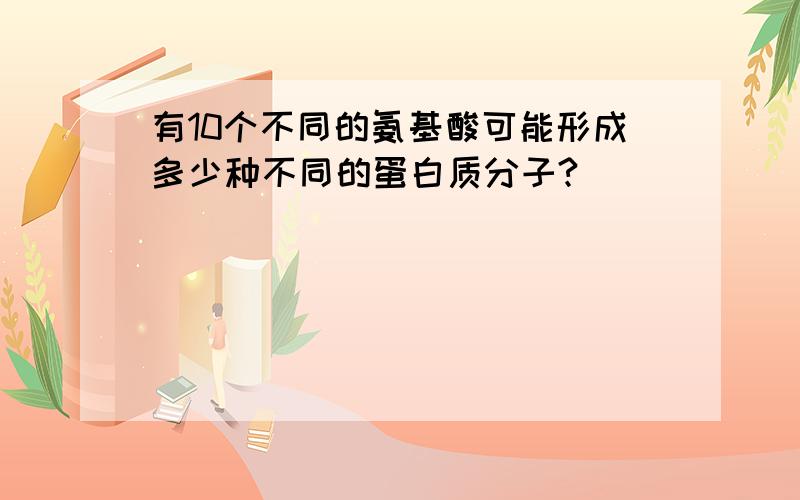 有10个不同的氨基酸可能形成多少种不同的蛋白质分子?