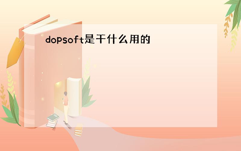 dopsoft是干什么用的