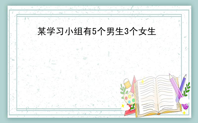 某学习小组有5个男生3个女生