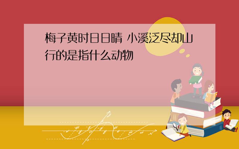 梅子黄时日日晴 小溪泛尽却山行的是指什么动物