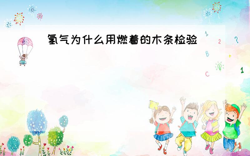 氢气为什么用燃着的木条检验