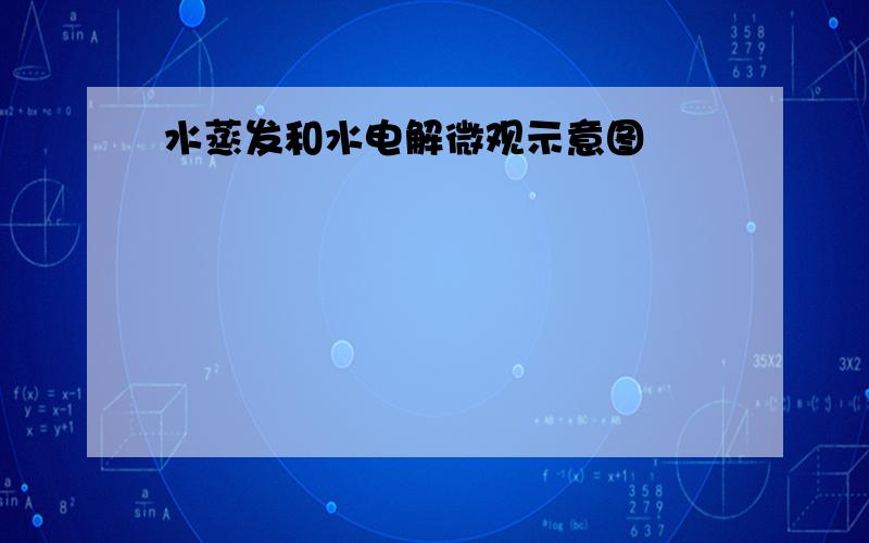 水蒸发和水电解微观示意图