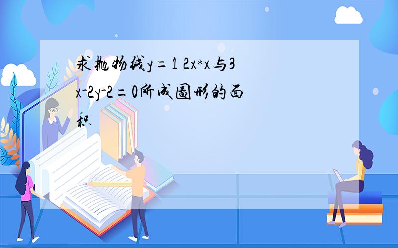 求抛物线y=1 2x*x与3x-2y-2=0所成图形的面积