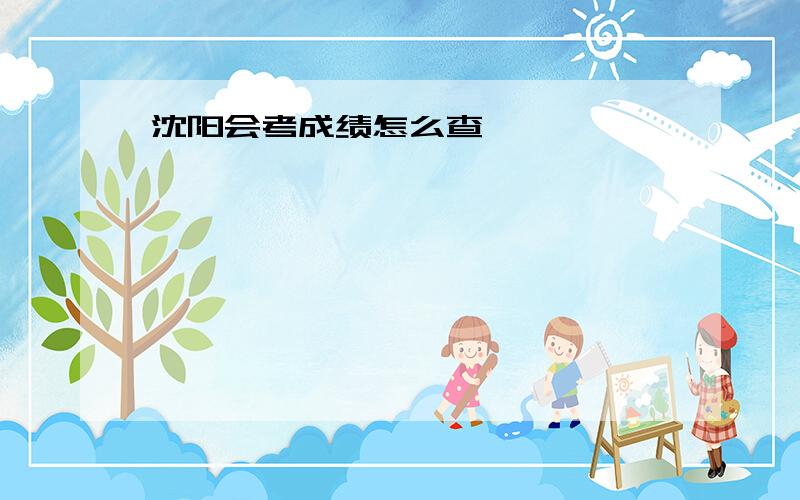 沈阳会考成绩怎么查