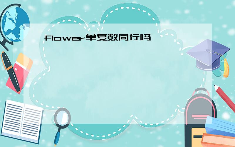 flower单复数同行吗