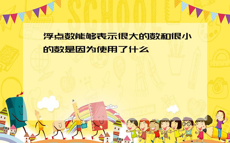 浮点数能够表示很大的数和很小的数是因为使用了什么