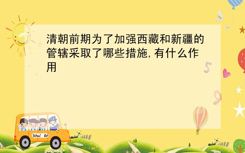 清朝前期为了加强西藏和新疆的管辖采取了哪些措施,有什么作用