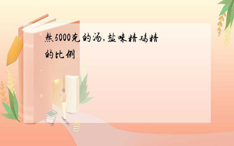 熬5000克的汤,盐味精鸡精的比例