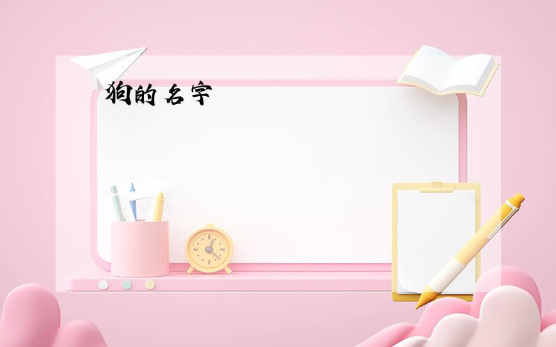 狗的名字