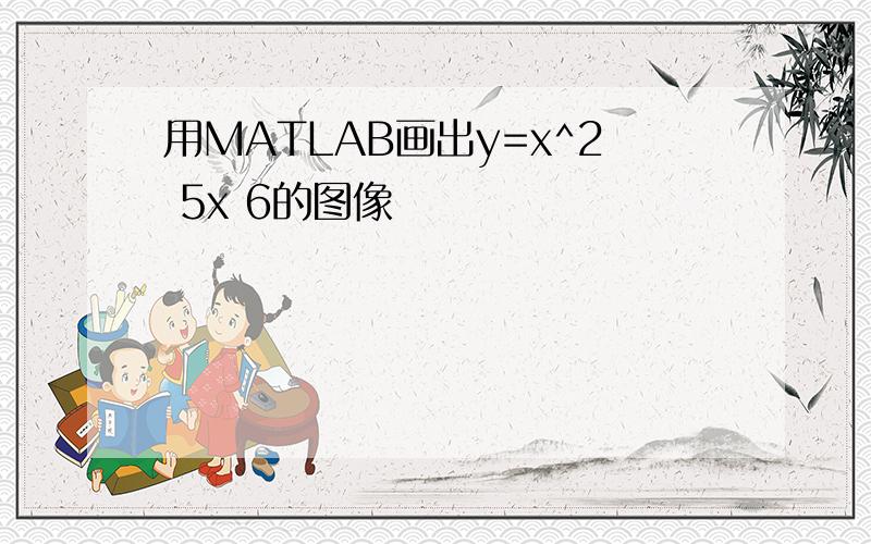 用MATLAB画出y=x^2 5x 6的图像