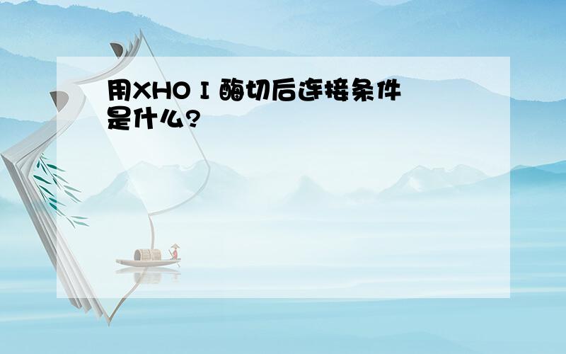 用XHO I 酶切后连接条件是什么?