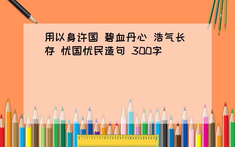 用以身许国 碧血丹心 浩气长存 忧国忧民造句 300字