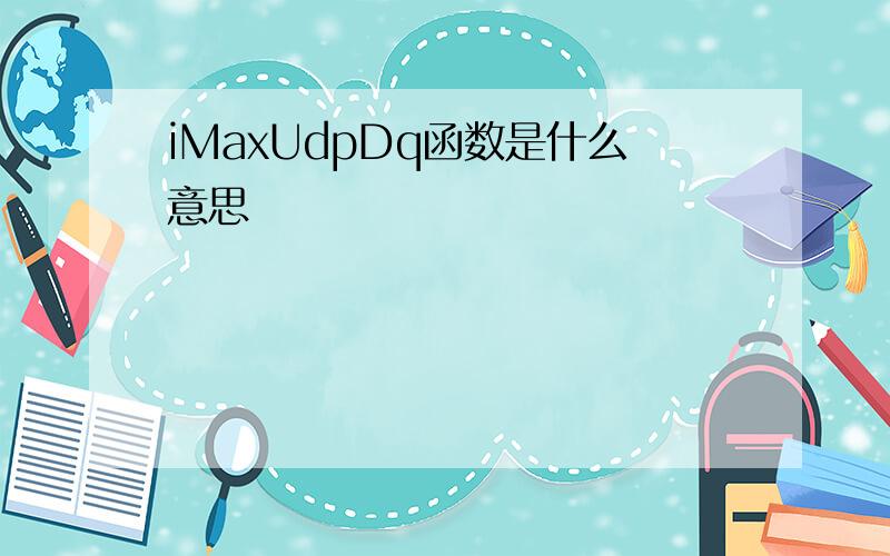 iMaxUdpDq函数是什么意思