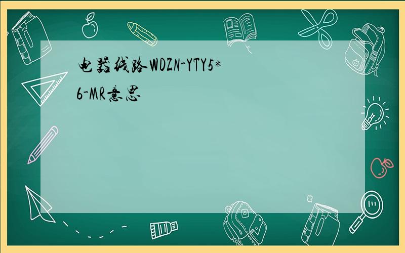 电器线路WDZN-YTY5*6-MR意思