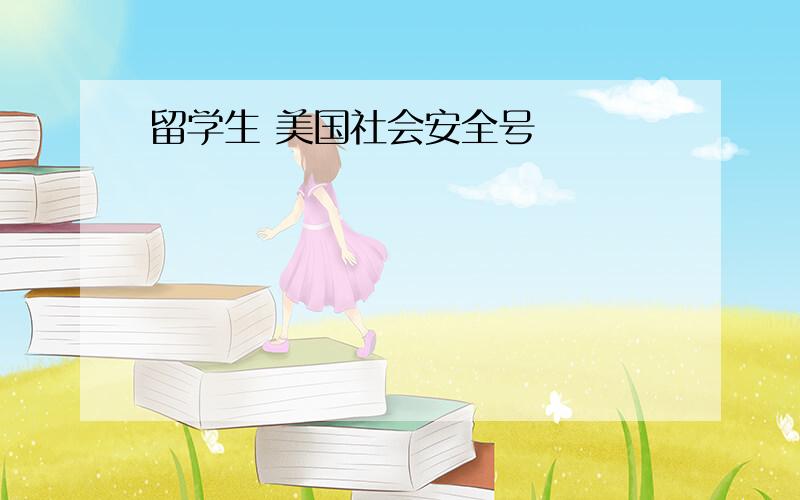 留学生 美国社会安全号