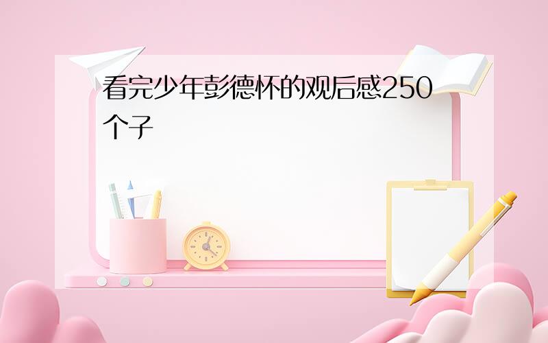 看完少年彭德怀的观后感250个子