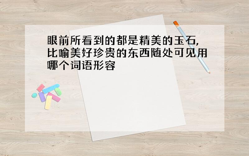 眼前所看到的都是精美的玉石,比喻美好珍贵的东西随处可见用哪个词语形容