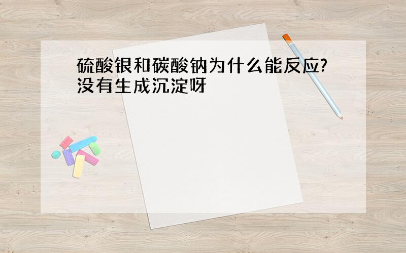 硫酸银和碳酸钠为什么能反应?没有生成沉淀呀